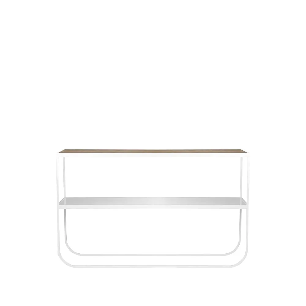 Tati Console 120 table d'appoint, pigment blanc de chêne, support blanc, 120 Asplund