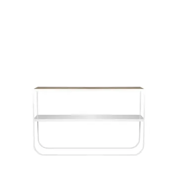 Tati Console 120 table d'appoint - pigment blanc de chêne, support blanc, 120 - Asplund