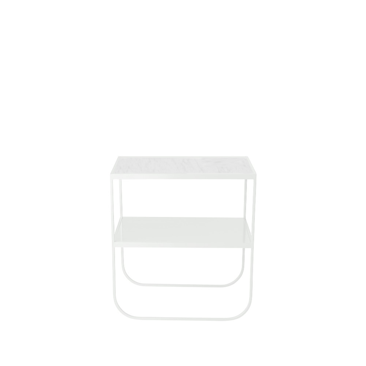 Tati Console 65 table d'appoint - blanc marbre, support blanc, 65 - Asplund