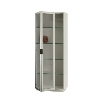 Vitrine Frame XL - light grey, poignée en cuir noir - Asplund