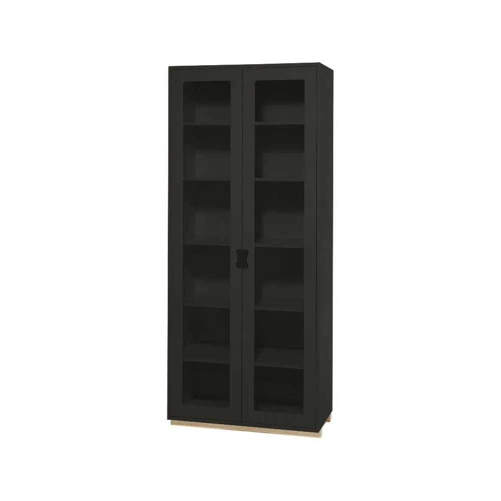 Vitrine haute Snö F, Char grey, support en bouleau, dj.30 cm Asplund