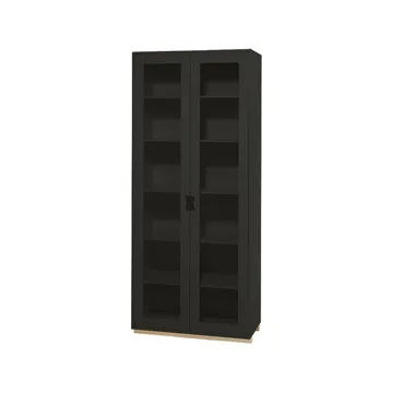 Vitrine haute Snö F - Char grey, support en bouleau, dj.30 cm - Asplund