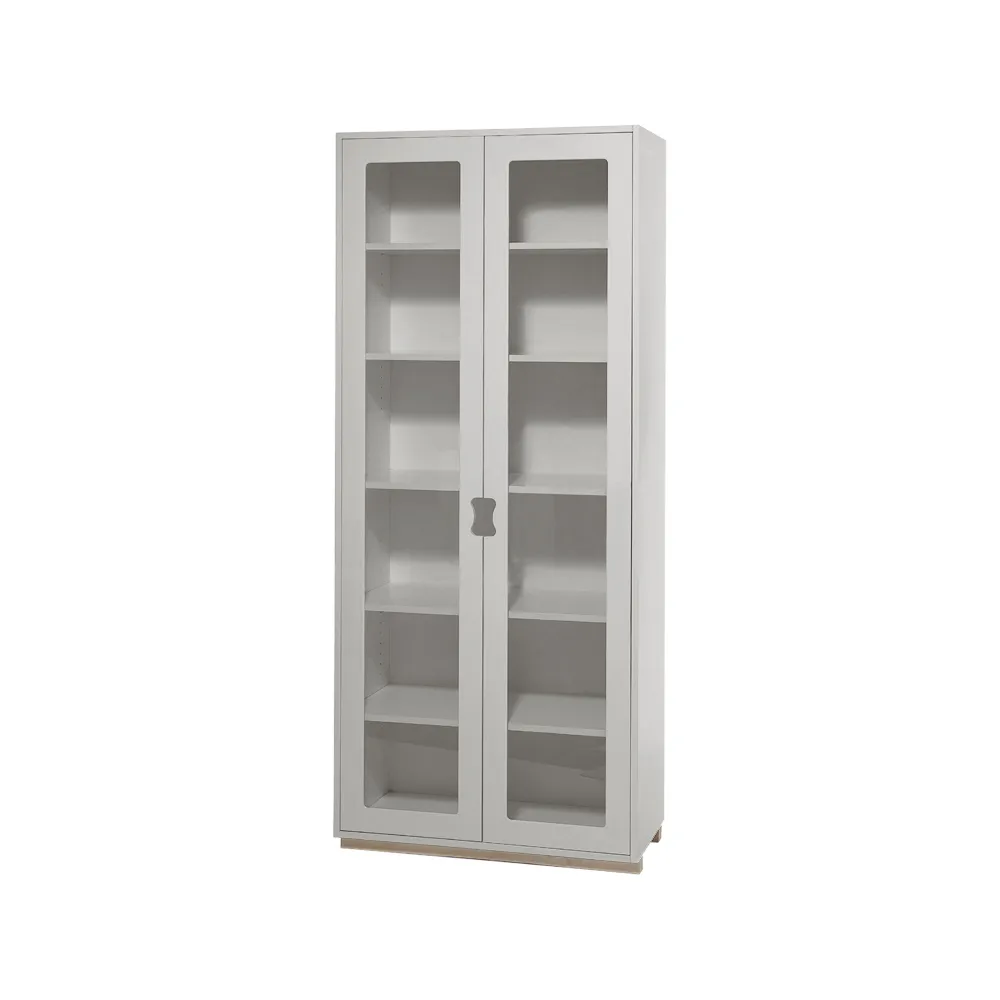 Vitrine haute Snö F, Light grey, björksockel, dj.42 cm Asplund