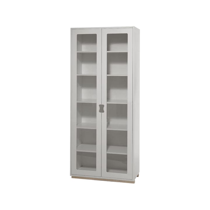 Vitrine haute Snö F - light grey, björksockel, dj.42 cm - Asplund