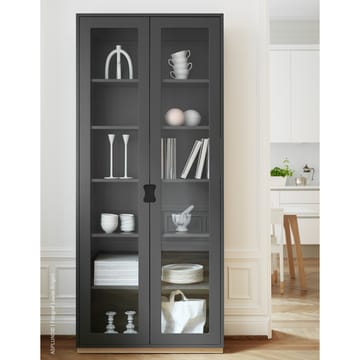 Vitrine haute Snö F - storm grey, support en bouleau, dj.42 cm - Asplund