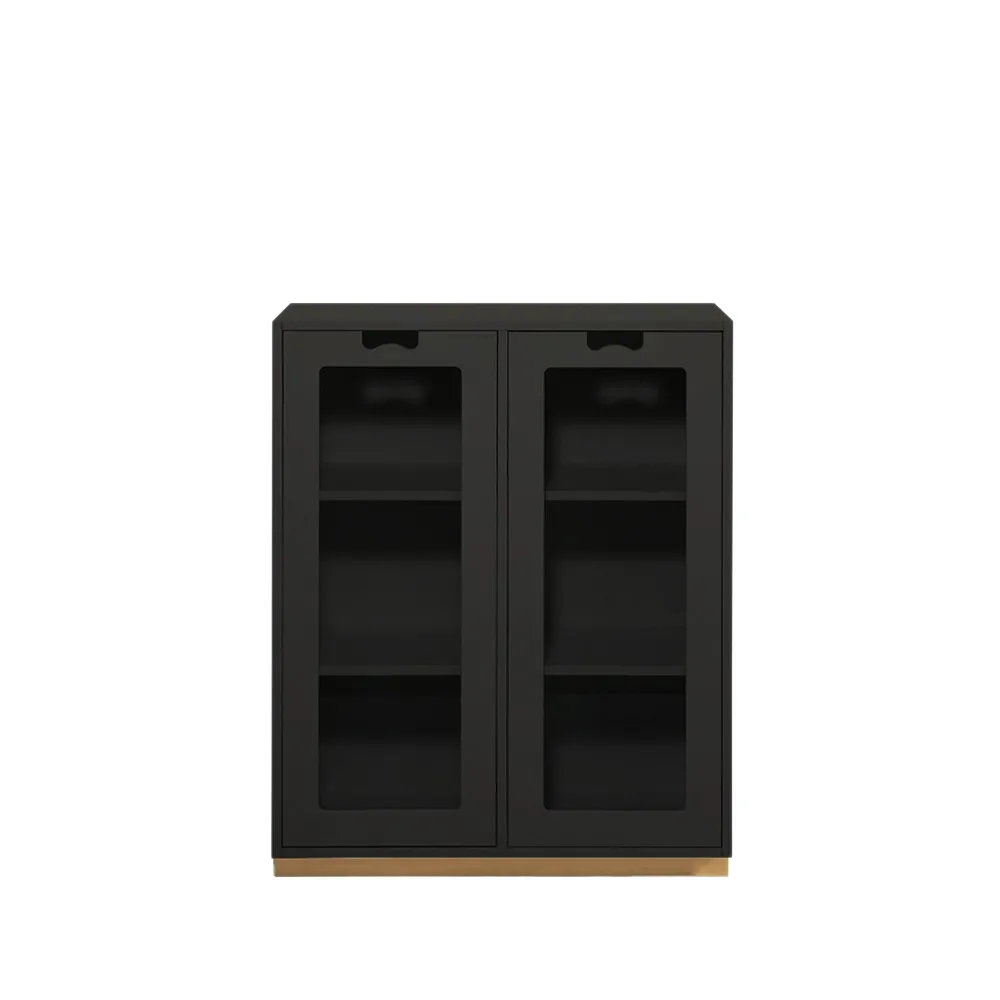 Vitrine Snö E, Char grey, support en bouleau, dj.42 cm Asplund