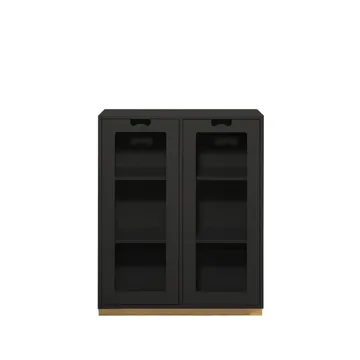 Vitrine Snö E - Char grey, support en bouleau, dj.42 cm - Asplund