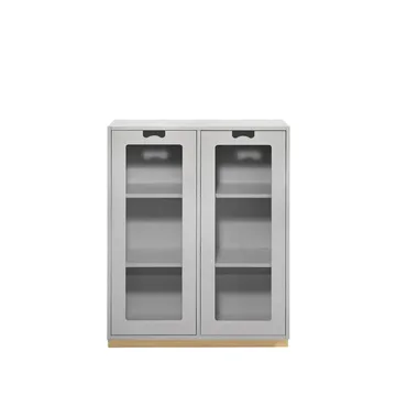Vitrine Snö E - Light grey, support en bouleau, dj.30 cm - Asplund