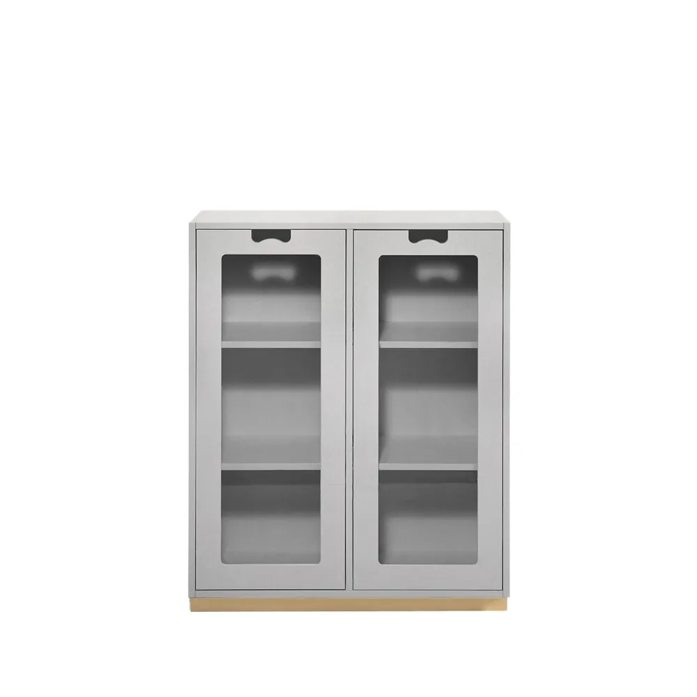 Vitrine Snö E, Light grey,support en bouleau, dj.42 cm Asplund