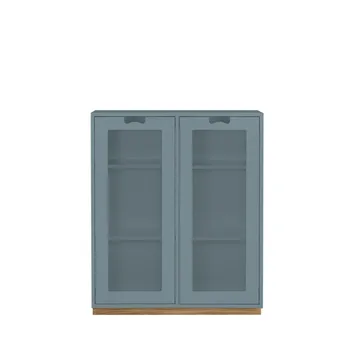 Vitrine Snö E - Nordic blue, support en chêne, dj.30 cm - Asplund