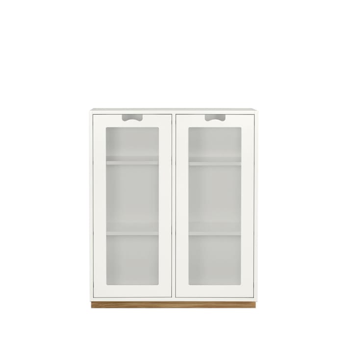 Vitrine Snö E - white, support en chêne, dj.30 cm - Asplund