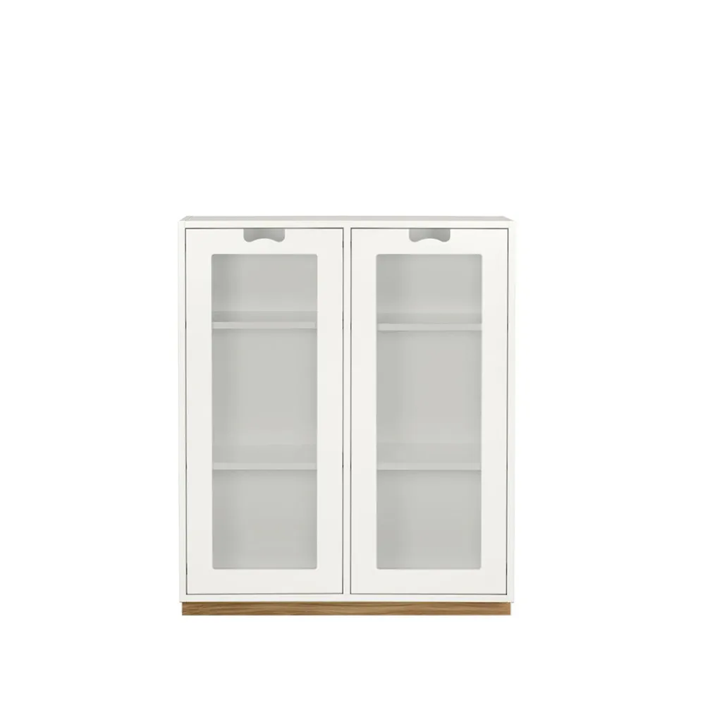 Vitrine Snö E, White, support en chêne, dj.42 cm Asplund