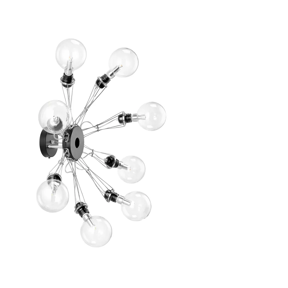 Applique Matrix, noir, 8 branches Ateljé Lyktan