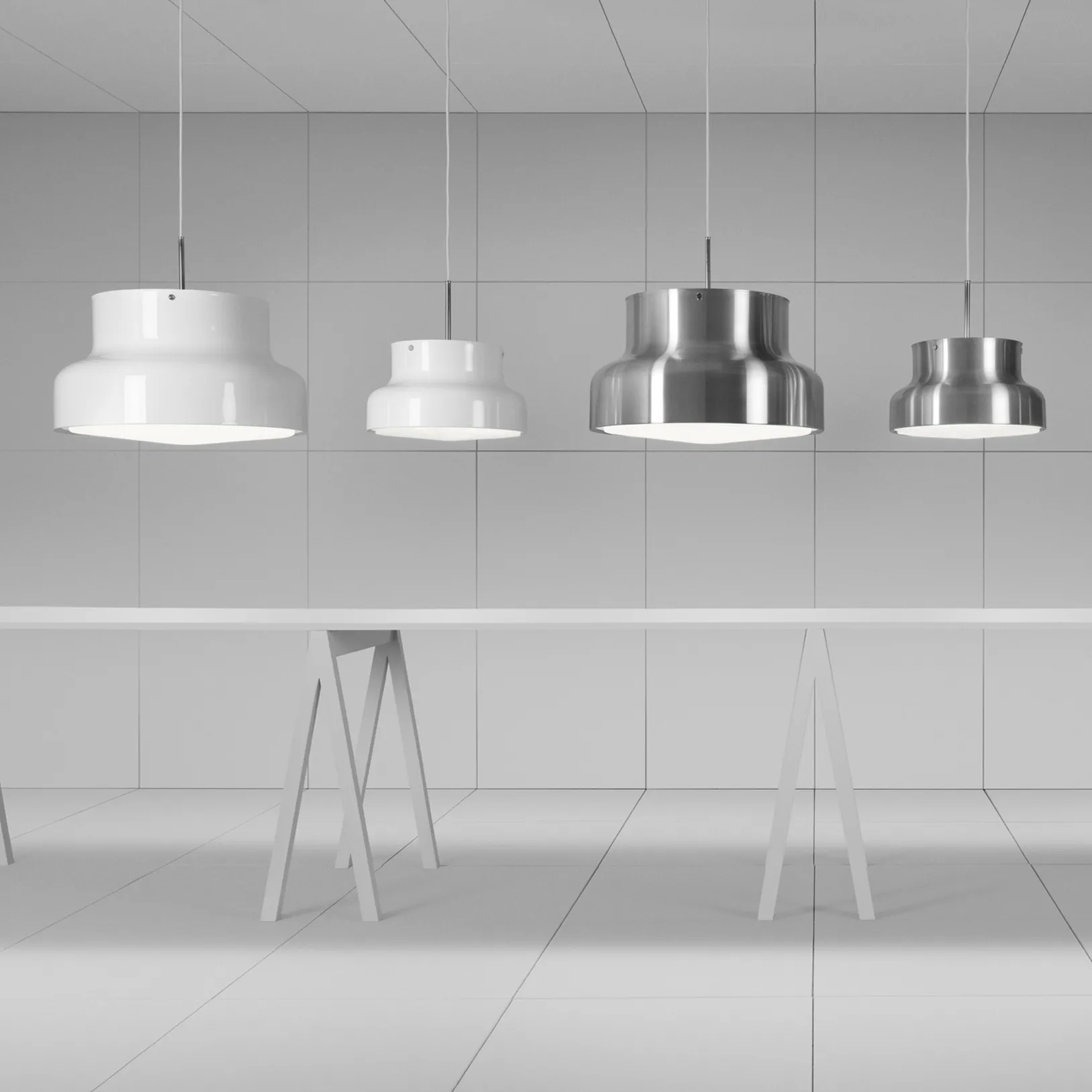 Lampe Bumling grand 600 mm, Blanc-verre opale Ateljé Lyktan