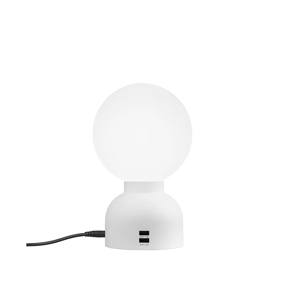 Lampe de table Pluggie, blanc, opaline Ateljé Lyktan