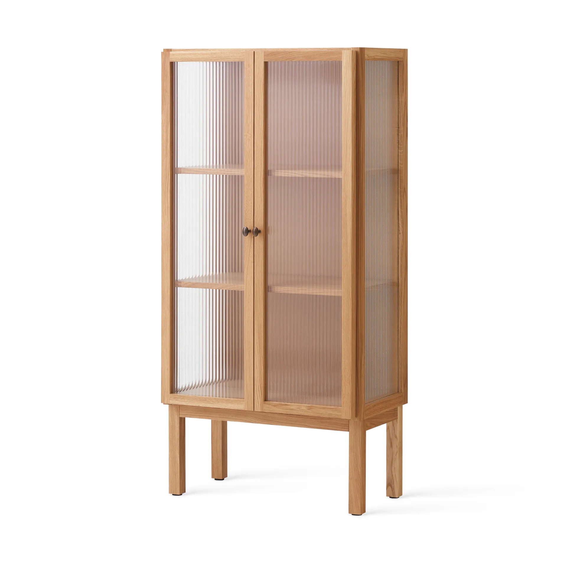 Armoire avec portes en verre Curiosity 143 cm, Oak Audo Copenhagen
