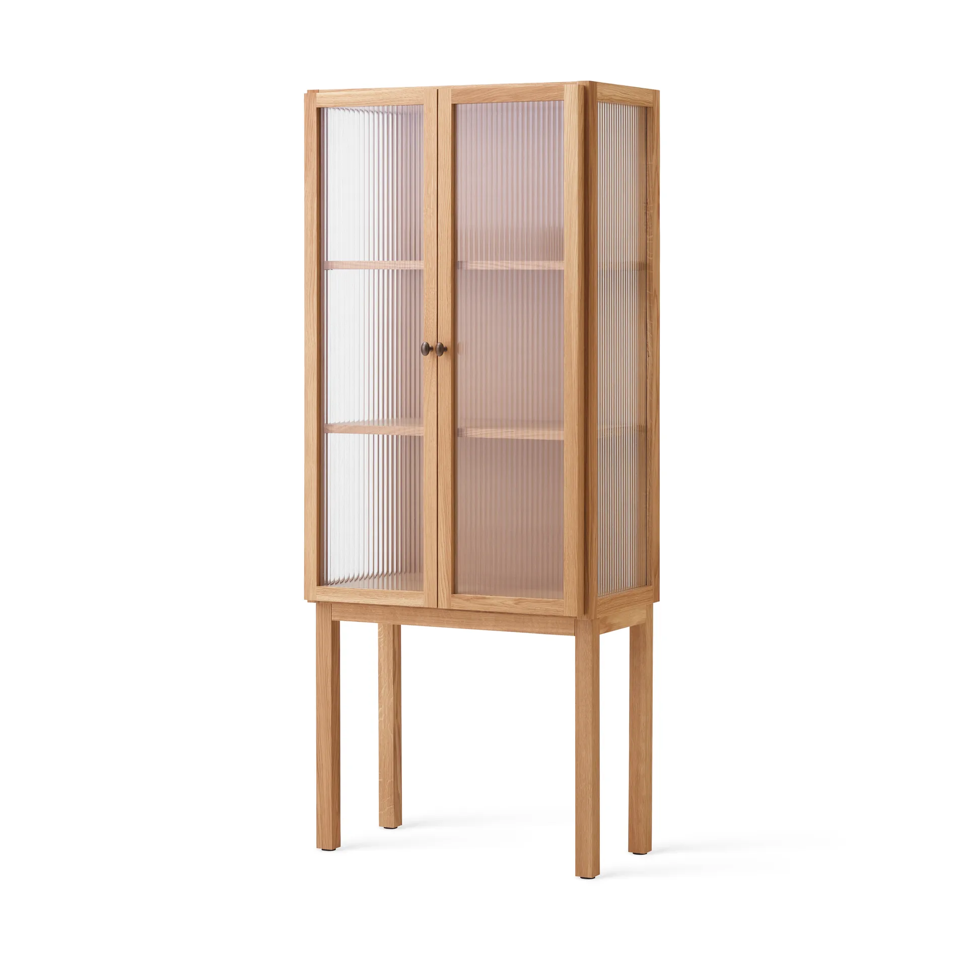 Armoire avec portes en verre Curiosity 168 cm, Oak Audo Copenhagen