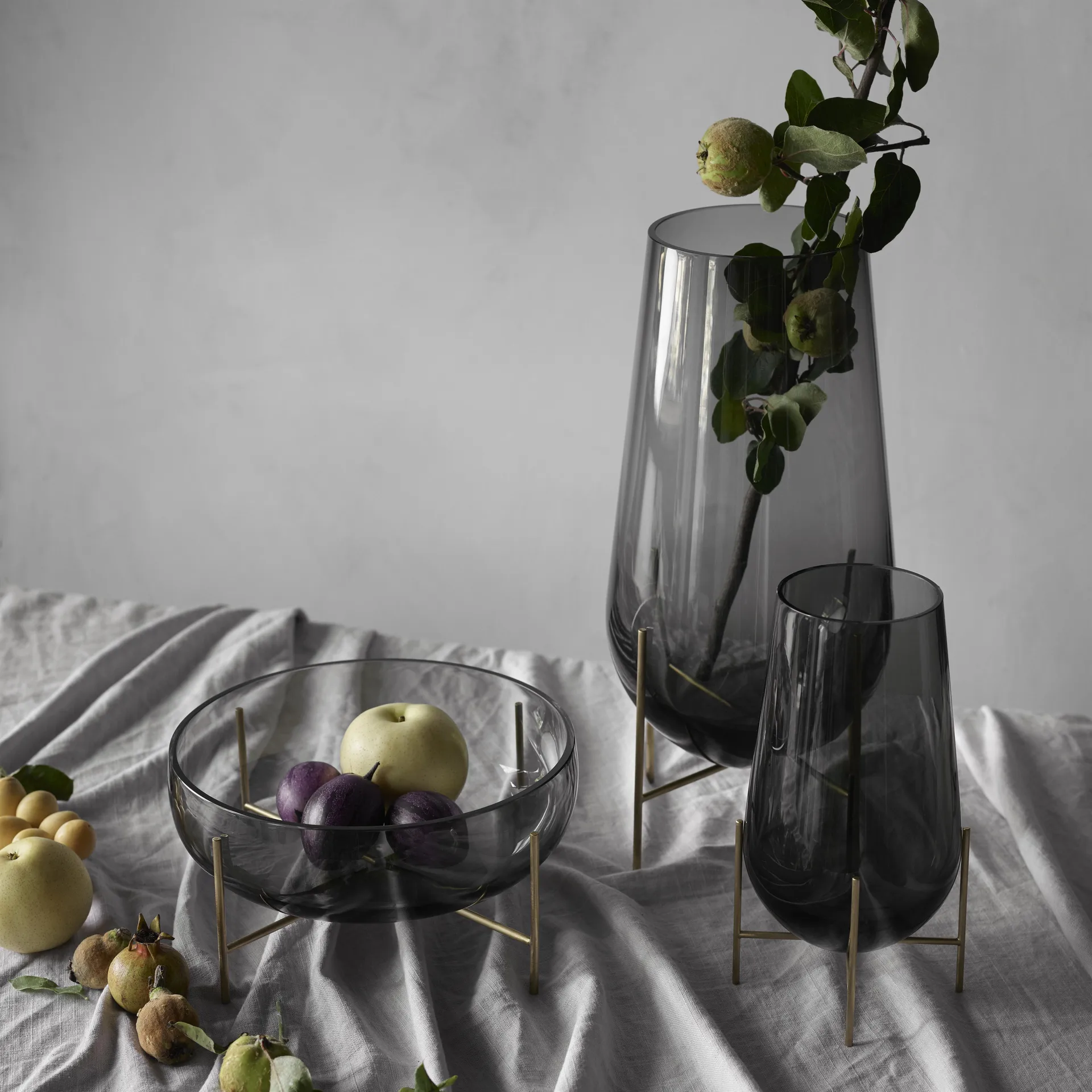 Bol Échasse, verre fumé Audo Copenhagen