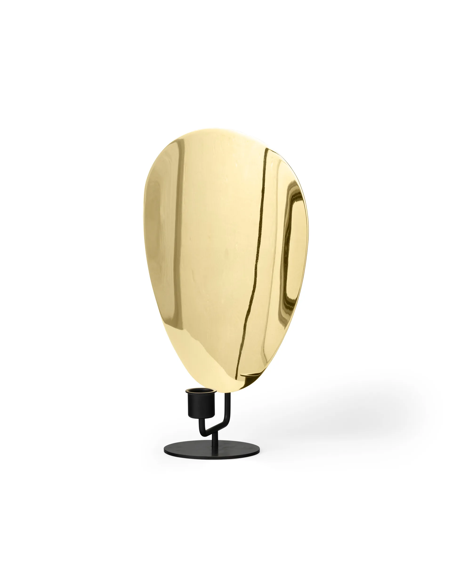 Bougeoir Flambeau 30 cm, Laiton poli en noir Audo Copenhagen