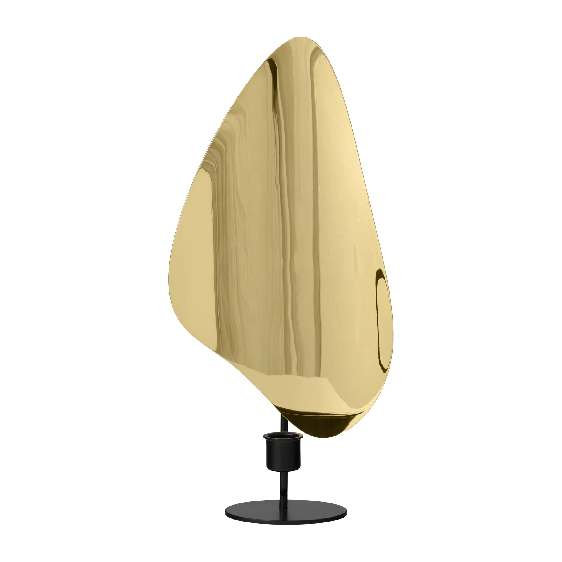 Bougeoir Flambeau 34 cm, Laiton poli en noir Audo Copenhagen