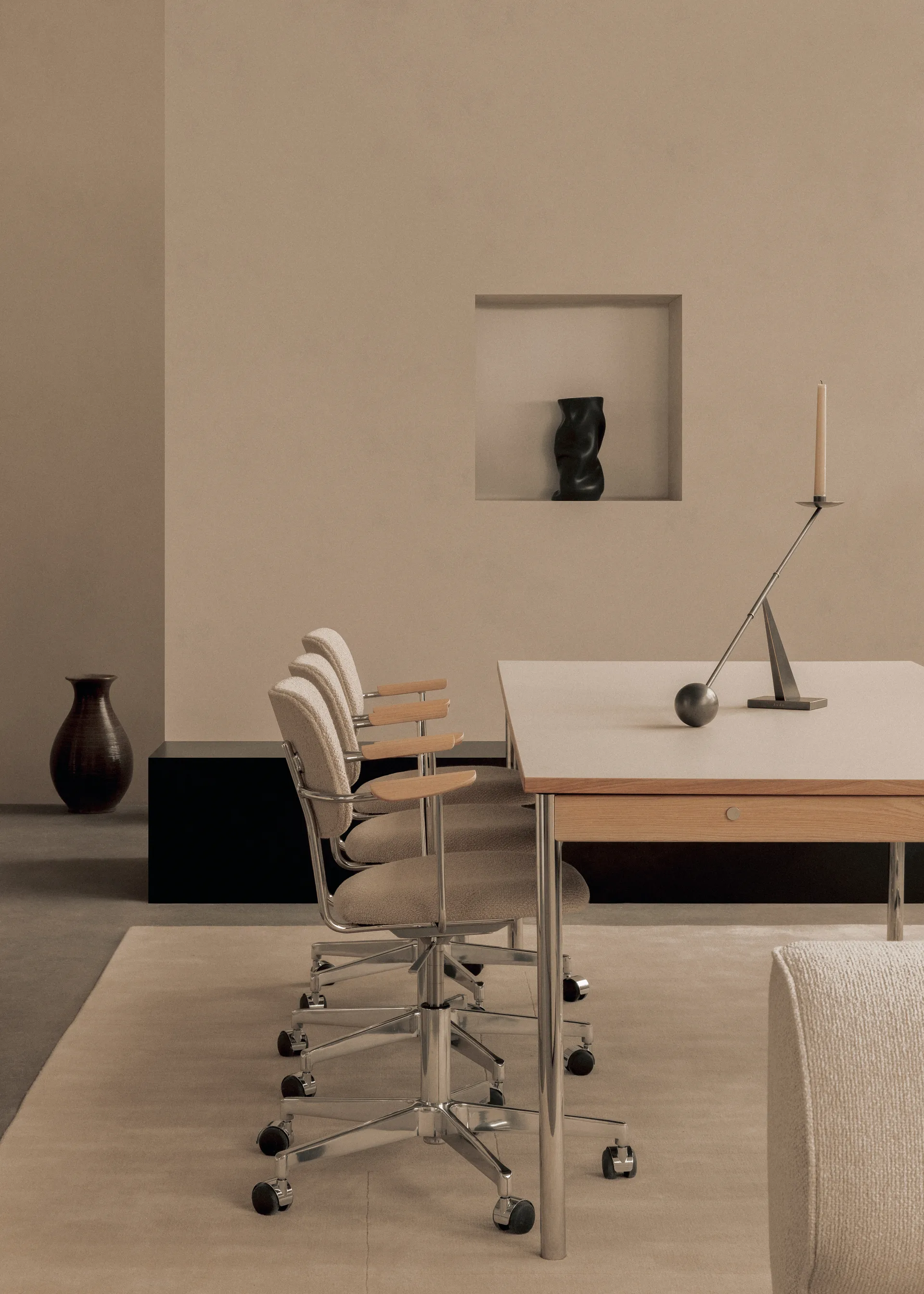 Bougeoir Interconnect 70 cm, Bronzed brass Audo Copenhagen