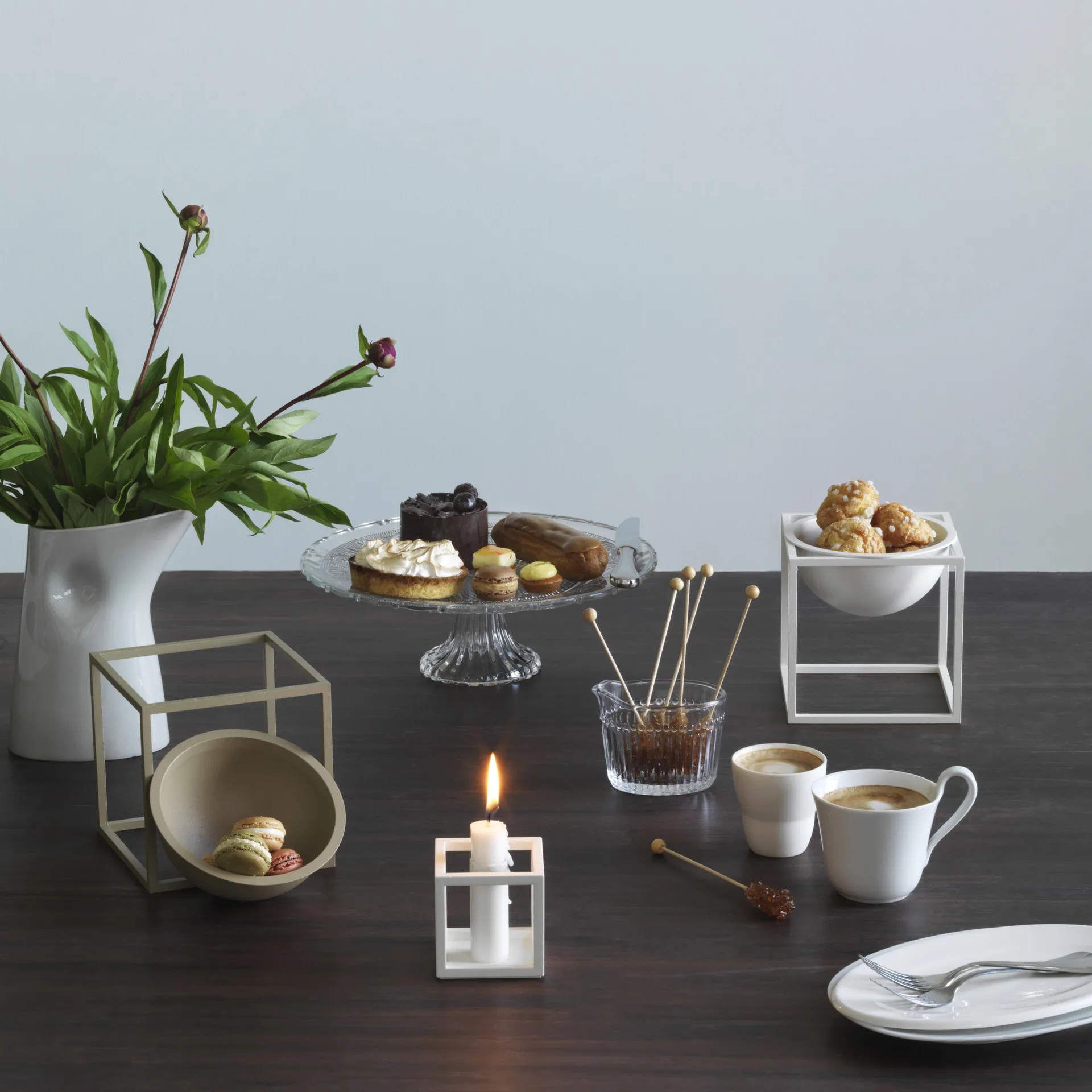 Bougeoir Kubus 1, Blanc Audo Copenhagen