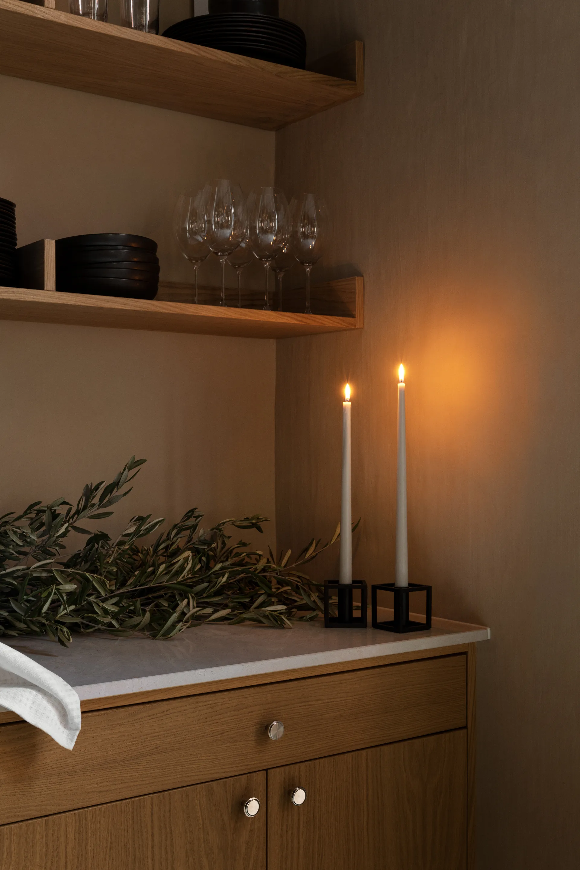 Bougeoir Kubus 1, Noir Audo Copenhagen