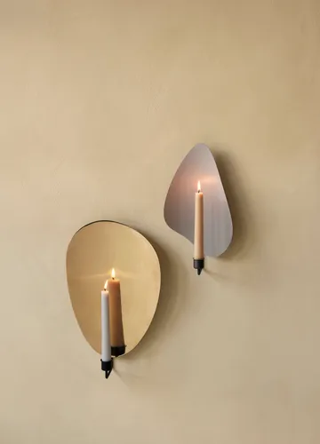 Bougeoir mur Flambeau 34 cm - Laiton bronzé-gris - Audo Copenhagen