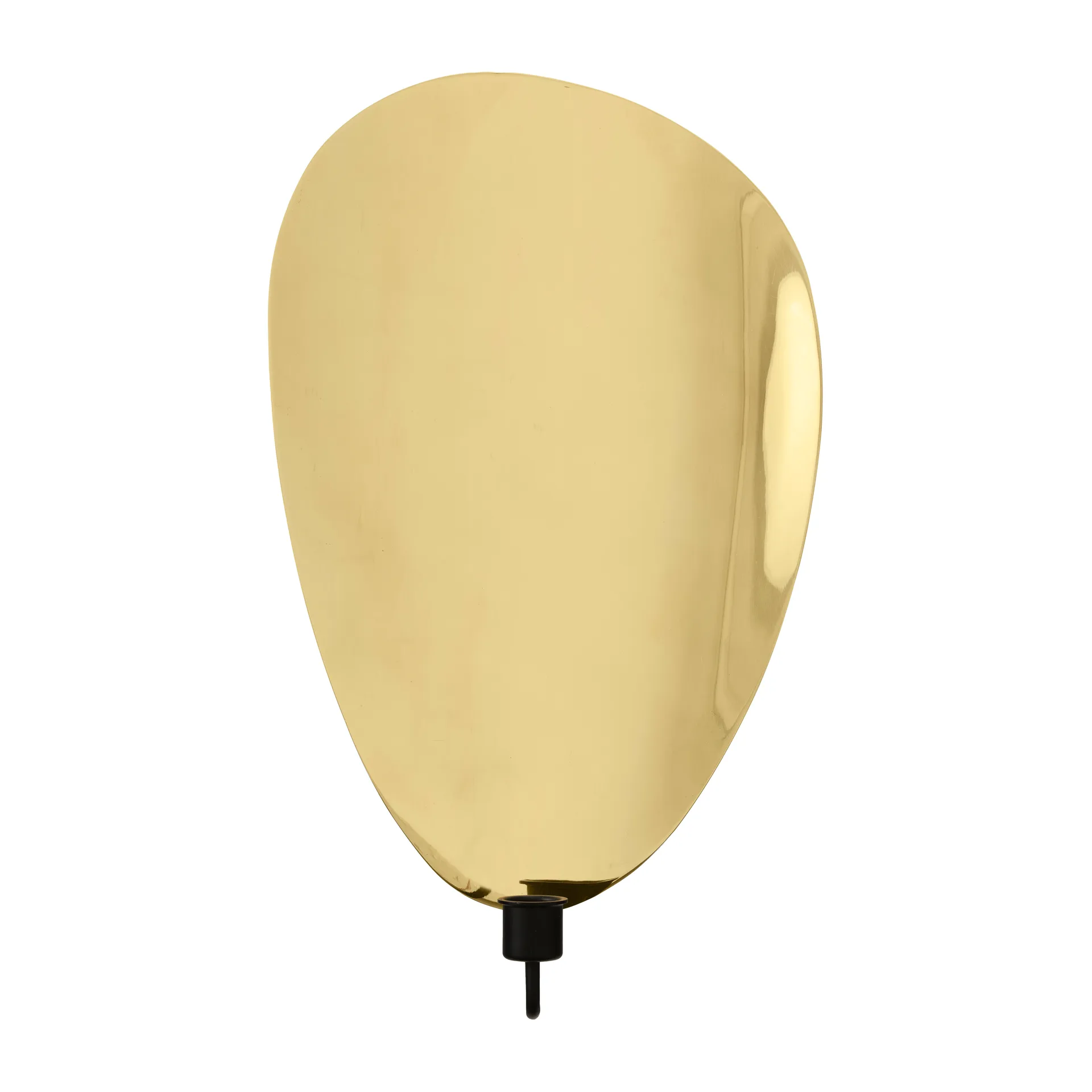 Bougeoir mur Flambeau 40 cm, Laiton poli en noir Audo Copenhagen