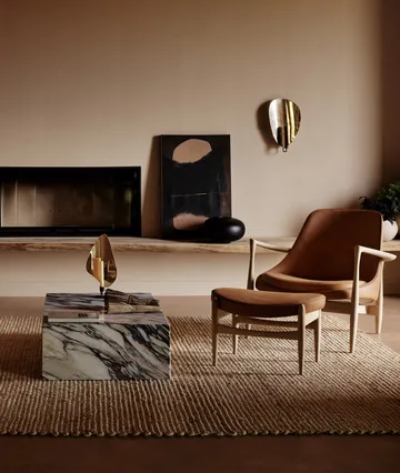 Bougeoir mur Flambeau 40 cm - Laiton poli en noir - Audo Copenhagen