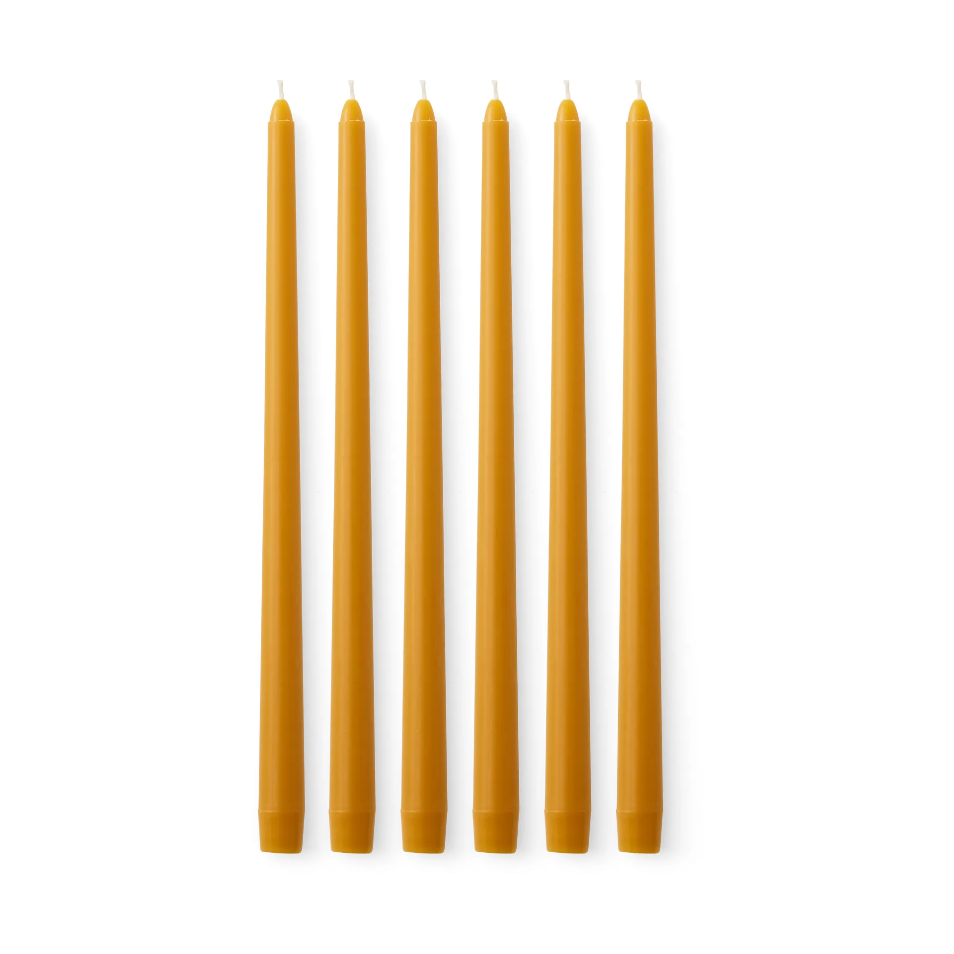 Bougies Spire 38 cm lot de 6, Ochre Audo Copenhagen