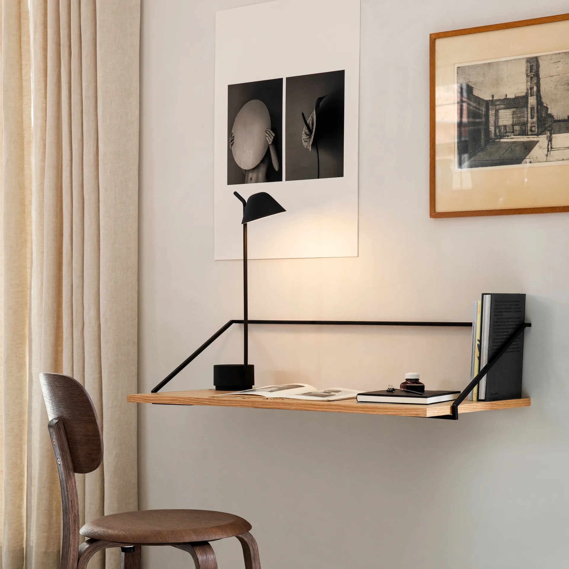 Bureau/Etagère Rail, Chêne Audo Copenhagen