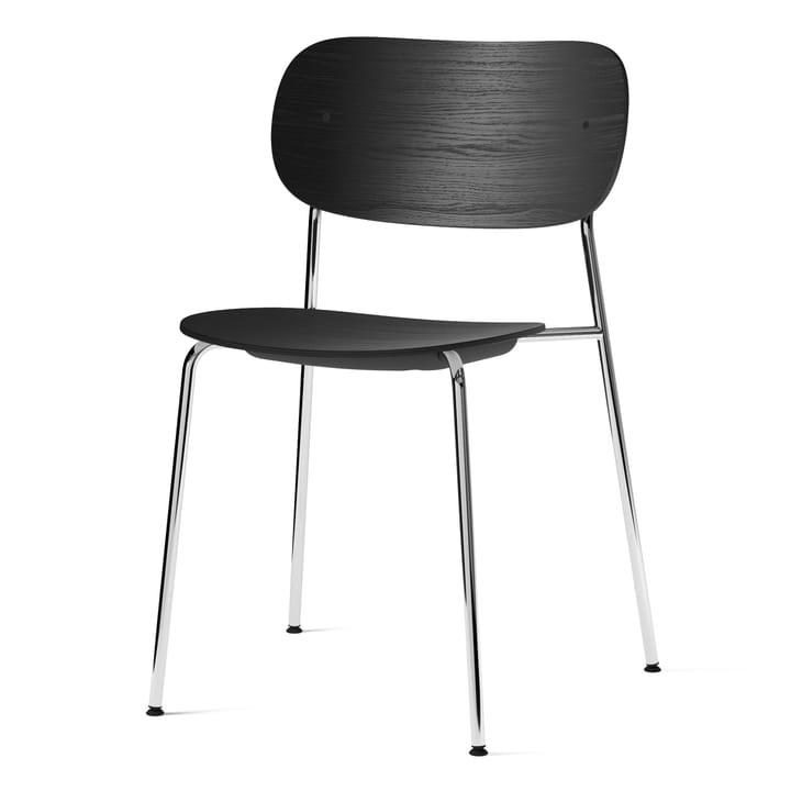 Chaise de table à manger Co pieds chromés - Chêne noir - Audo Copenhagen