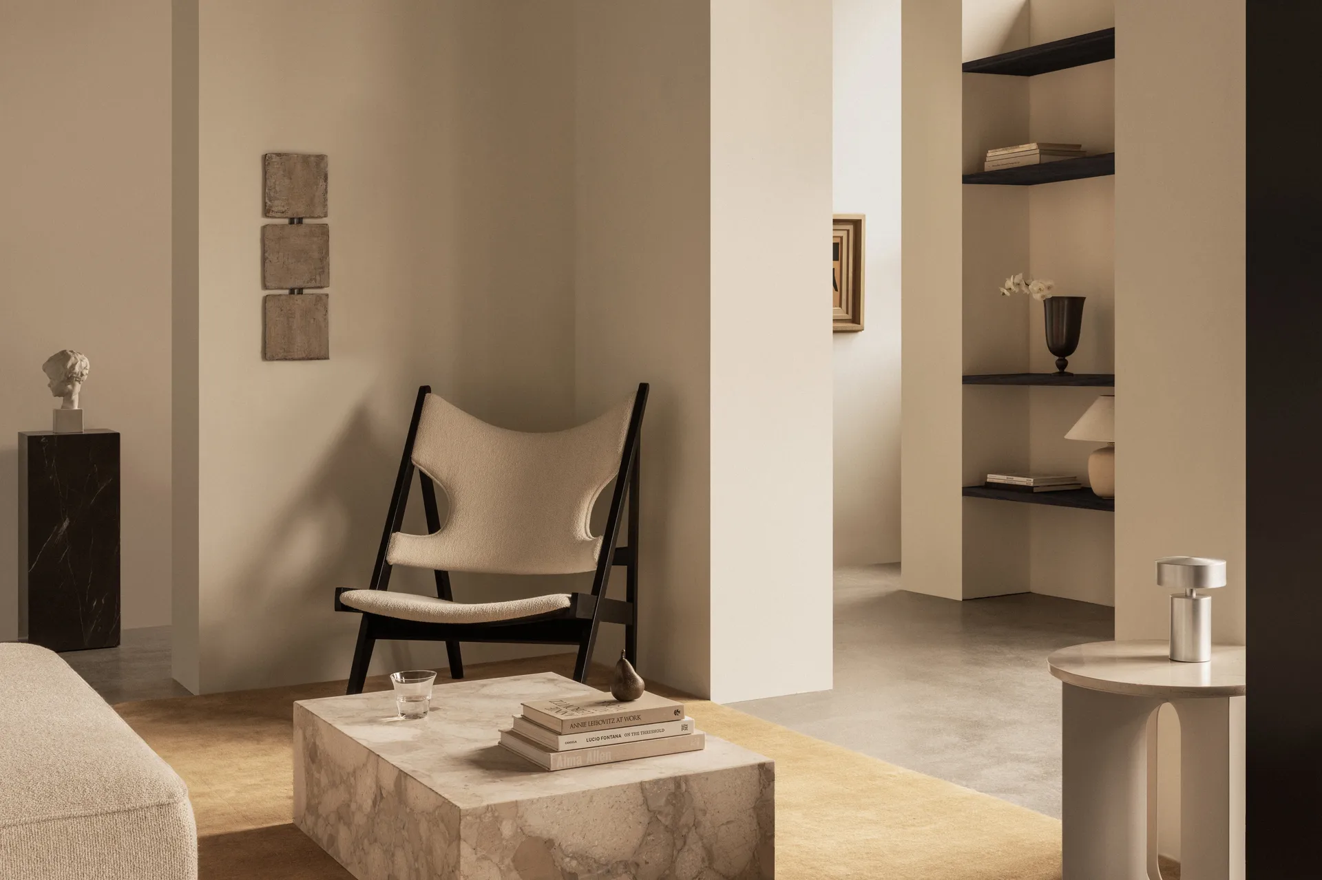 Chaise lounge Knitting, Barnum Bouclé 24-chêne noir Audo Copenhagen