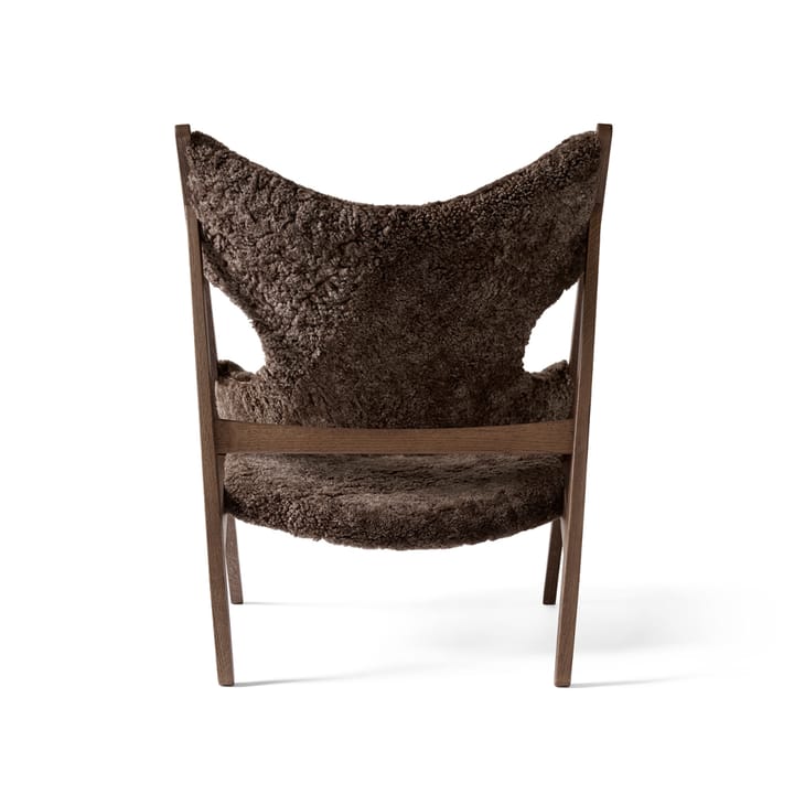 Chaise lounge Knitting - peau de mouton curly root marron foncé, structure en chêne foncé lasuré - Audo Copenhagen