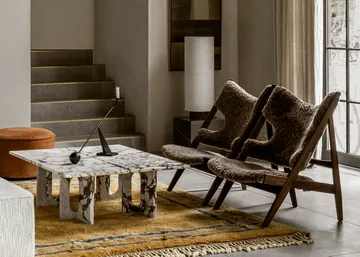 Chaise lounge Knitting - peau de mouton sahara, structure noyer - Audo Copenhagen