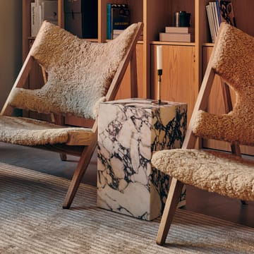 Chaise lounge Knitting - peau de mouton sahara, structure noyer - Audo Copenhagen