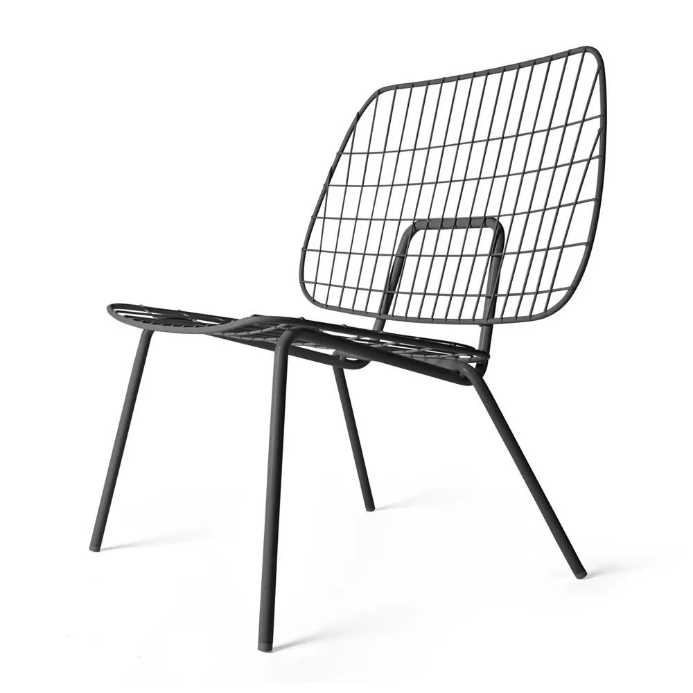 Chaise lounge WM String, noir Audo Copenhagen