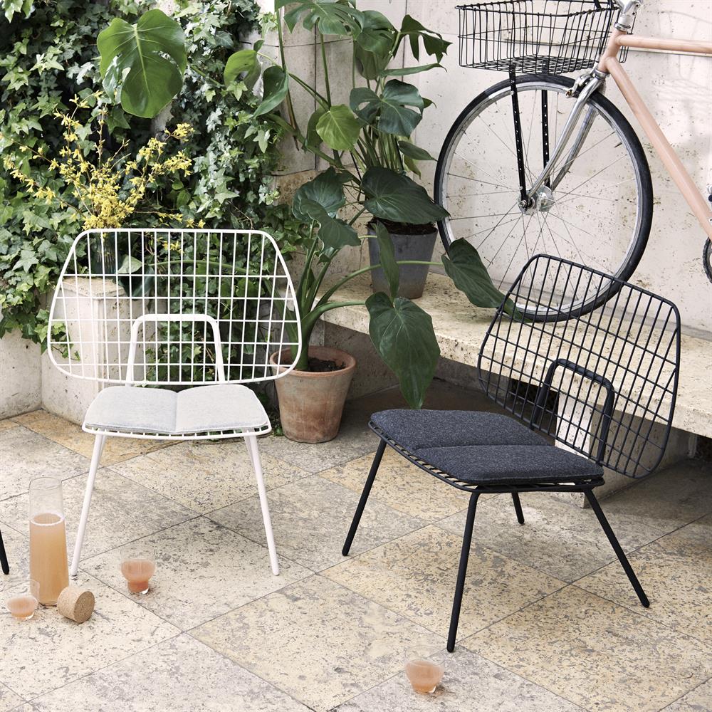 Chaise lounge WM String, noir Audo Copenhagen