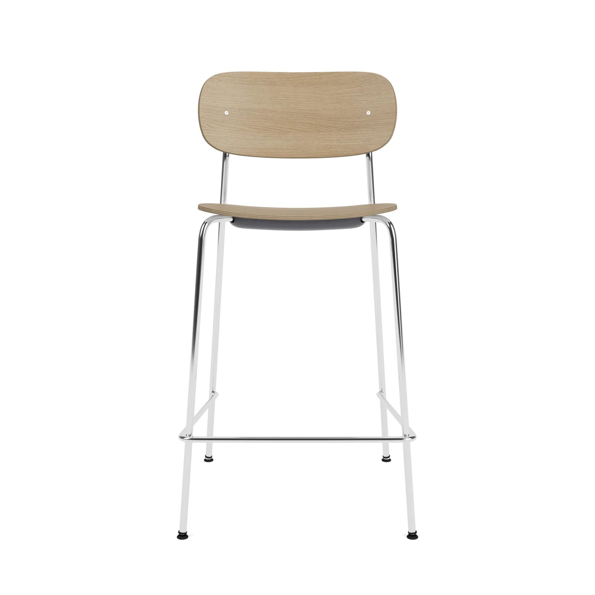 Co Bar Chair chaise de bar, Chêne-acier chromé, 65 cm Audo Copenhagen