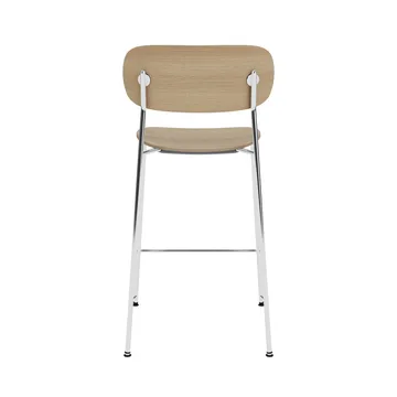 Co Bar Chair chaise de bar - Chêne-acier chromé, 65 cm - Audo Copenhagen