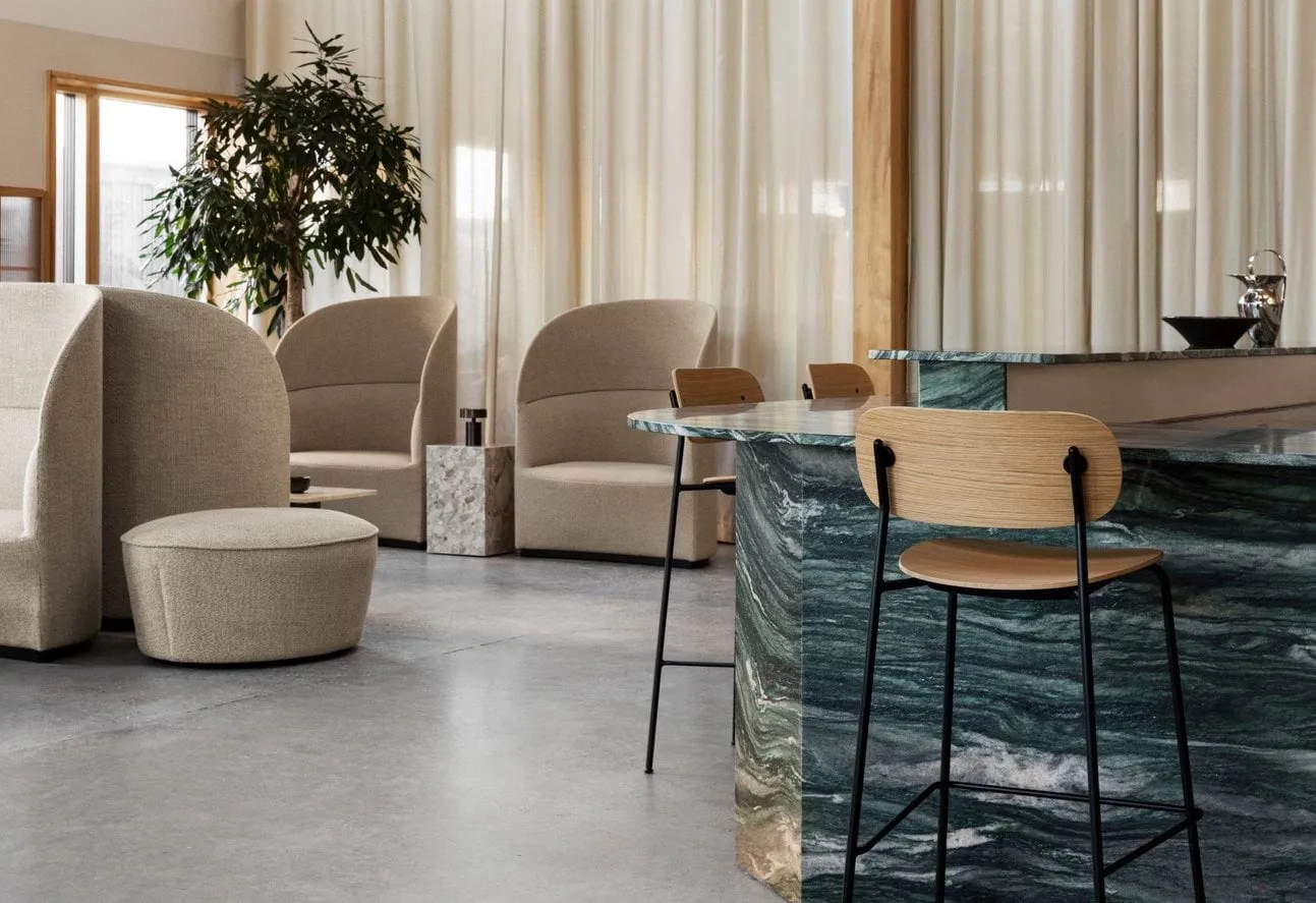 Co Bar Chair chaise de bar, Chêne-acier chromé, 65 cm Audo Copenhagen