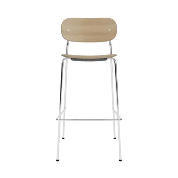 Co Bar Chair chaise de bar - Chêne-acier chromé, 75 cm - Audo Copenhagen