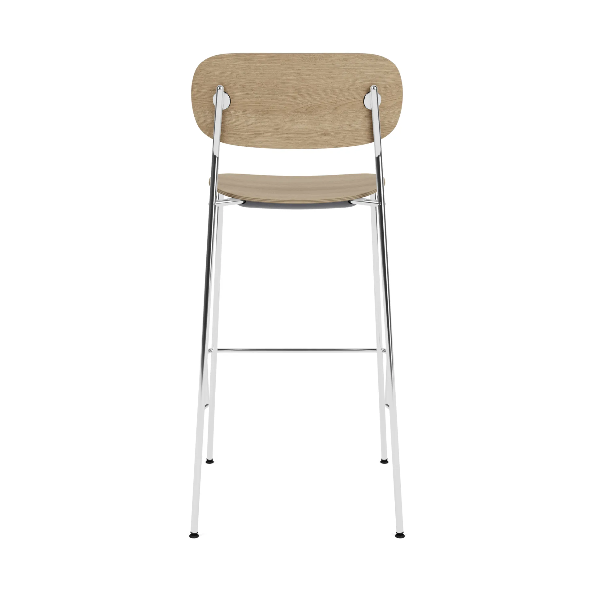 Co Bar Chair chaise de bar, Chêne-acier chromé, 75 cm Audo Copenhagen