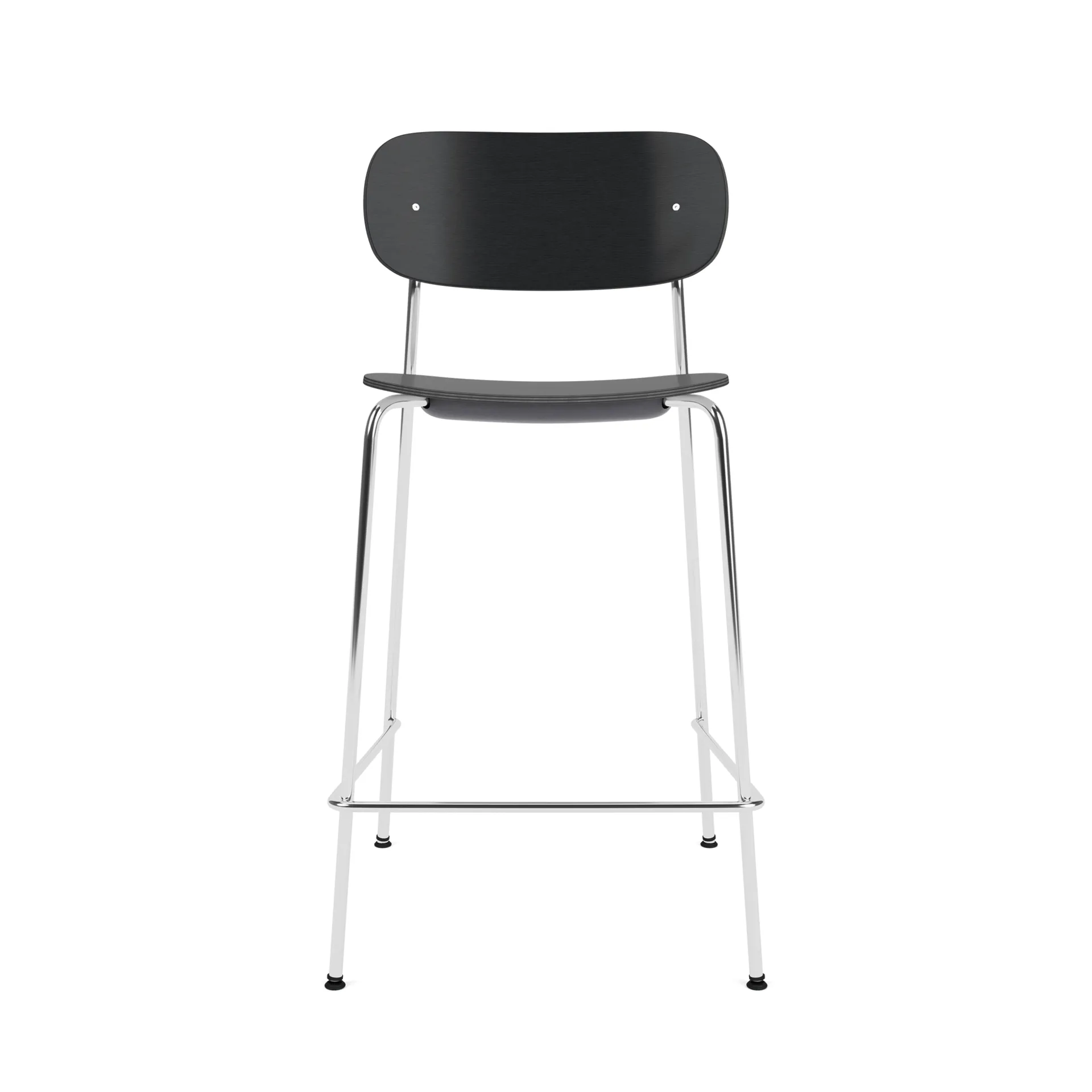 Co Bar Chair chaise de bar, Chêne noir-acier chromé, 65 cm Audo Copenhagen