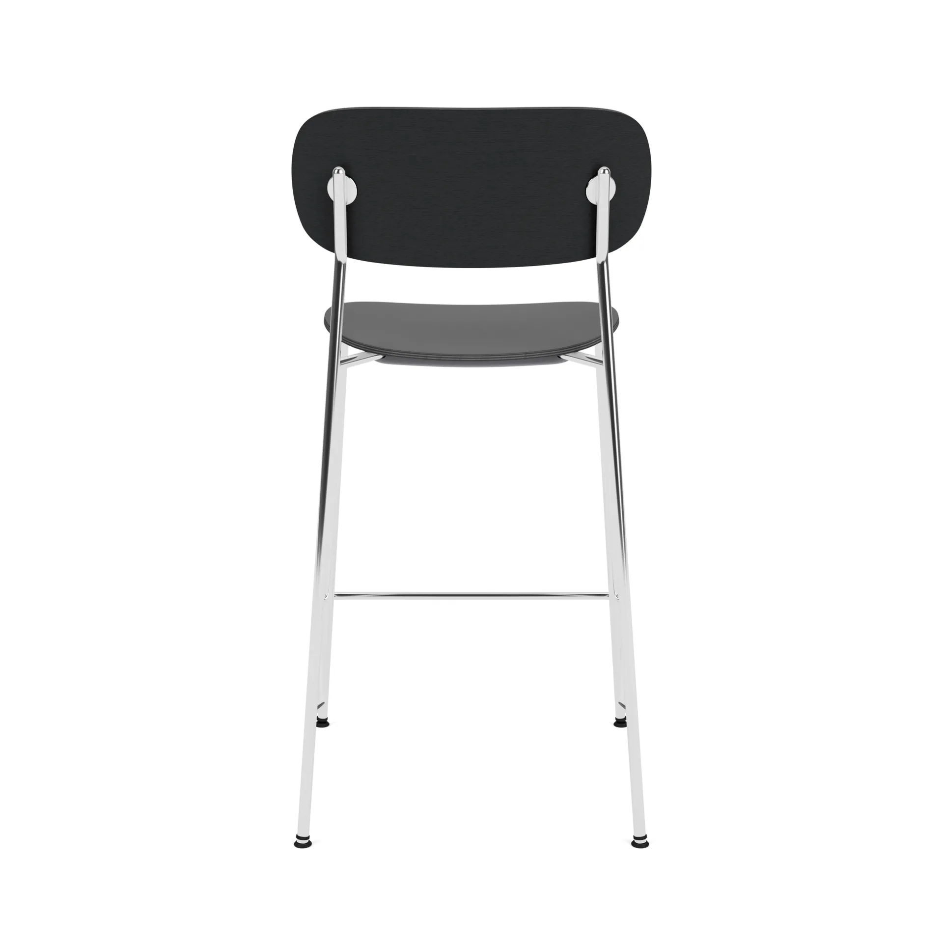 Co Bar Chair chaise de bar, Chêne noir-acier chromé, 65 cm Audo Copenhagen