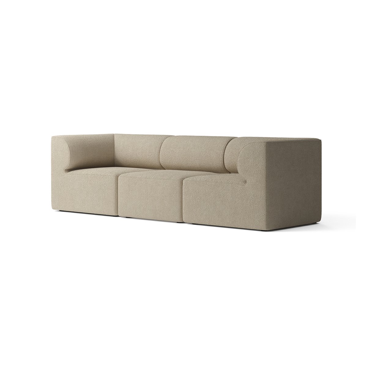 Audo Copenhagen / MENU Eave 86 canapé modulable configuration 2 3 places tissu bouclé 02 beige