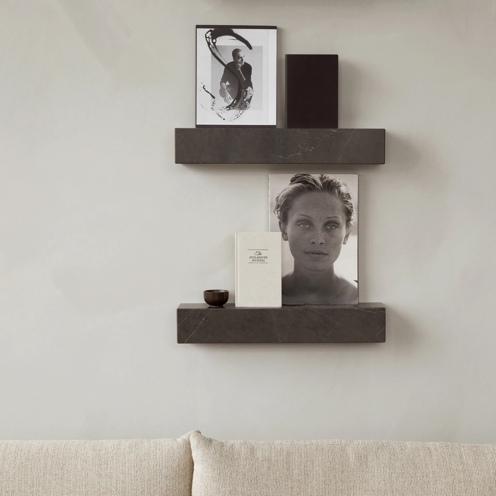 Étagère Plinth, Marbre kendzo marron-gris Audo Copenhagen