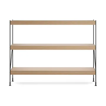 Étagère Zet - natural oak, 1x3, black steel base - Audo Copenhagen