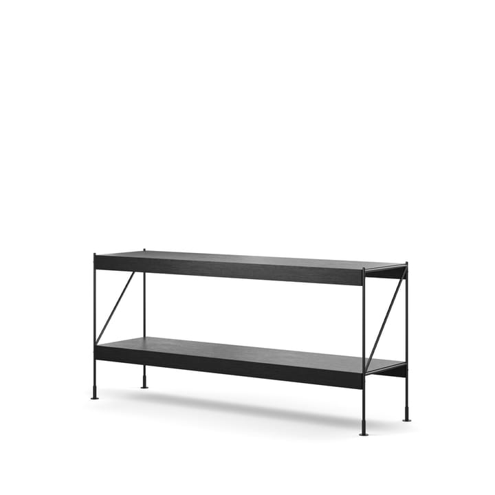 Étagère Zet, oak black stained, 1x2, base en acier noir Audo Copenhagen